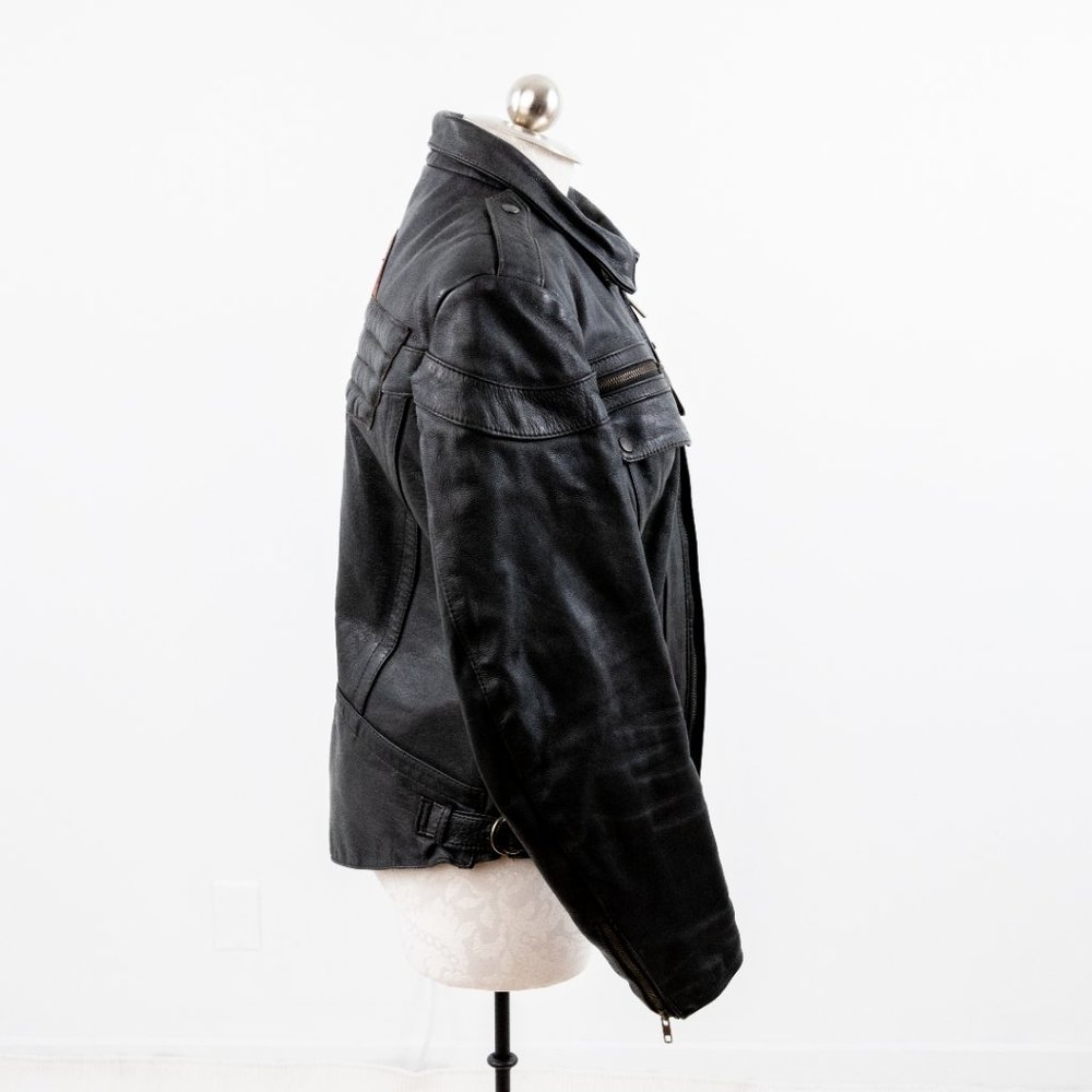 Vintage Harley Davidson Leather Biker Jacket Black - Picture 8 of 14